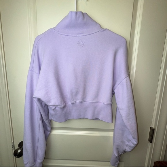 Aerie Crop Sweatshirt Lilac Size L - Picture 12 of 15